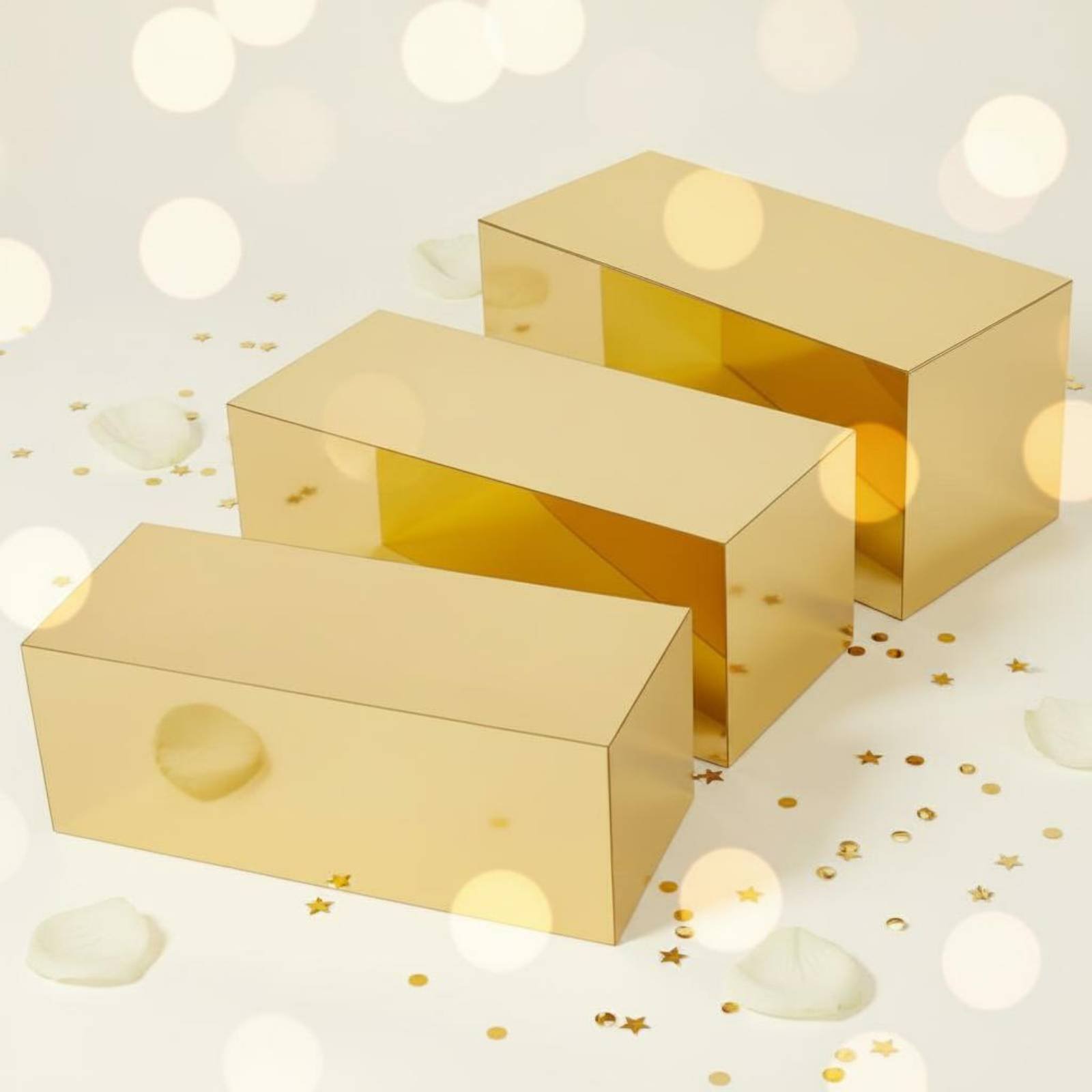 3 Pieces Gold Acrylic Display  - Display Risers Set recensie en prijs
