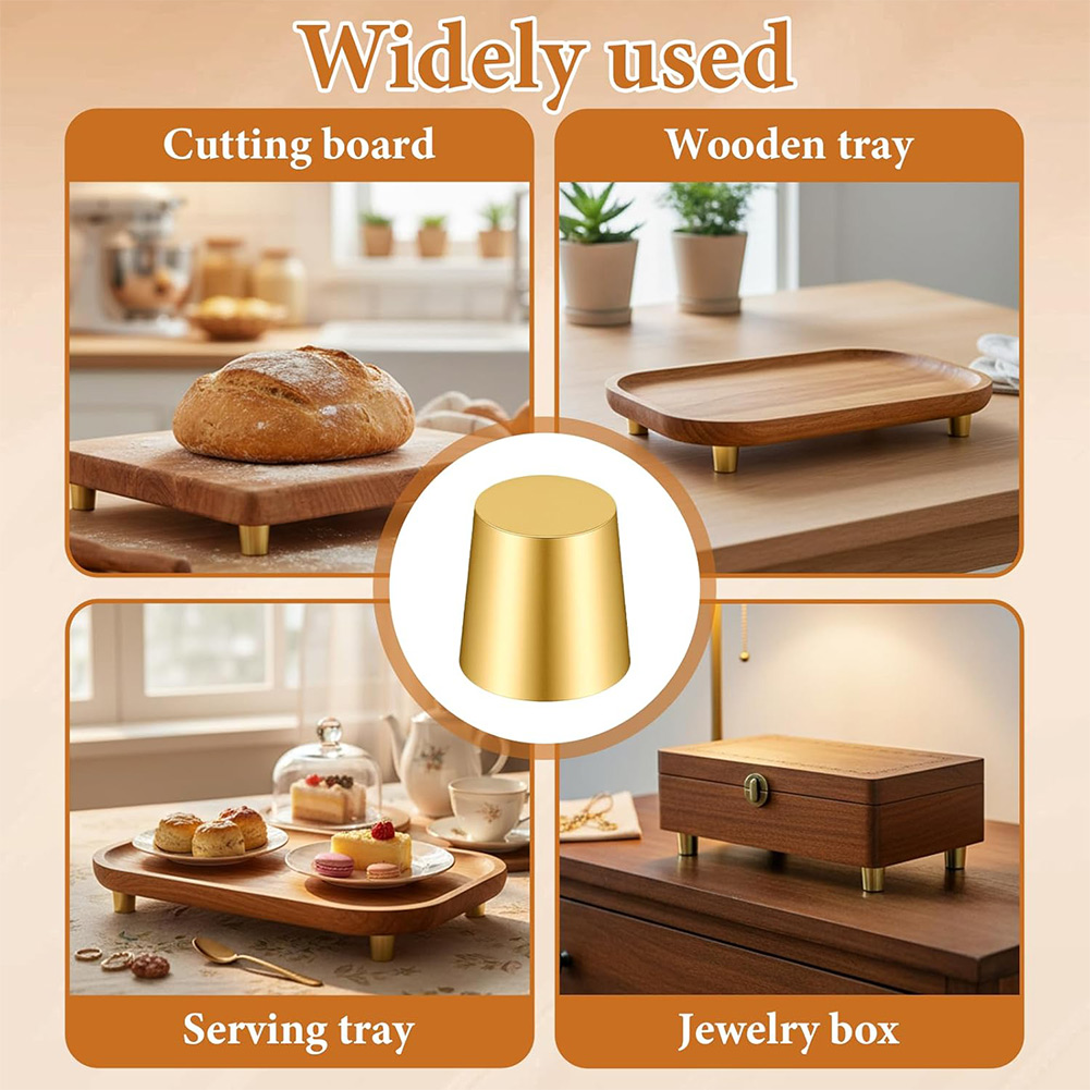 4pcs Brass Cutting Board Feet  - Display Risers Set recensie en prijs