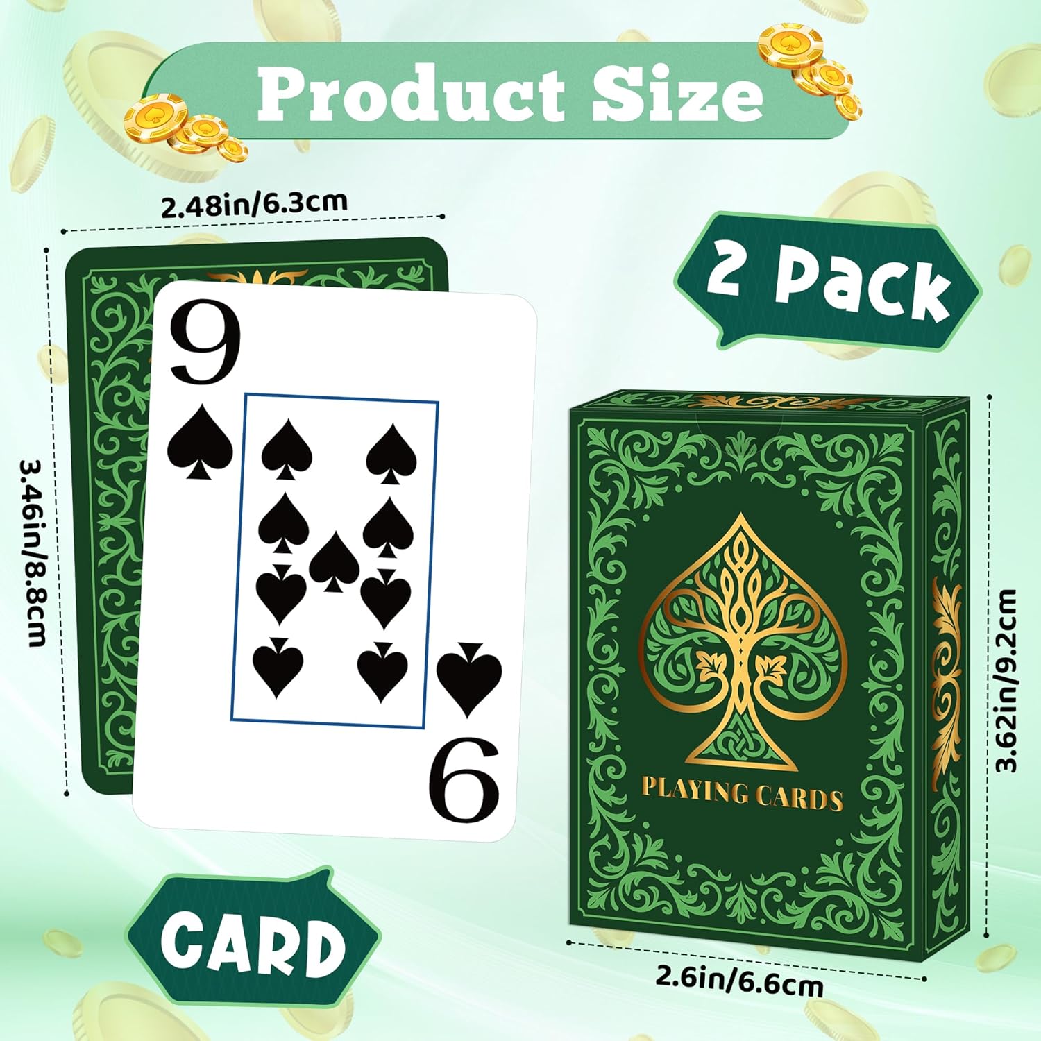 2 Pack Playing Cards | Large P - Graded Card Display recensie en prijs