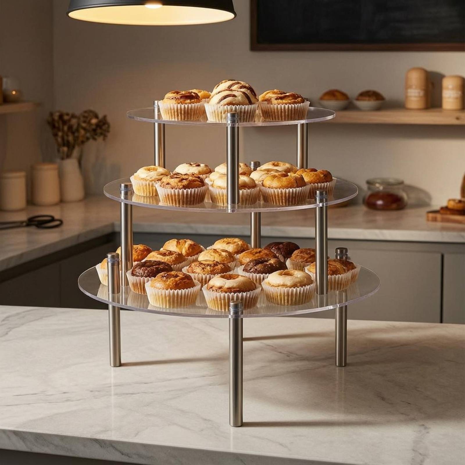 Acrylic Cake Stand Cylindrical - Display Risers Set recensie en prijs
