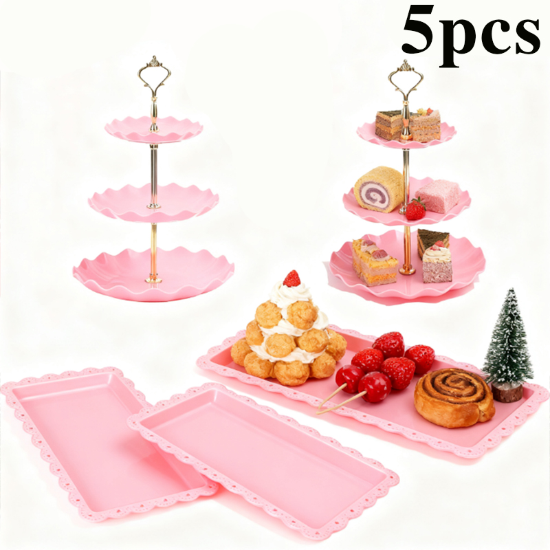 2/5pcs luxury pink cake rack d - Display Risers Set recensie en prijs