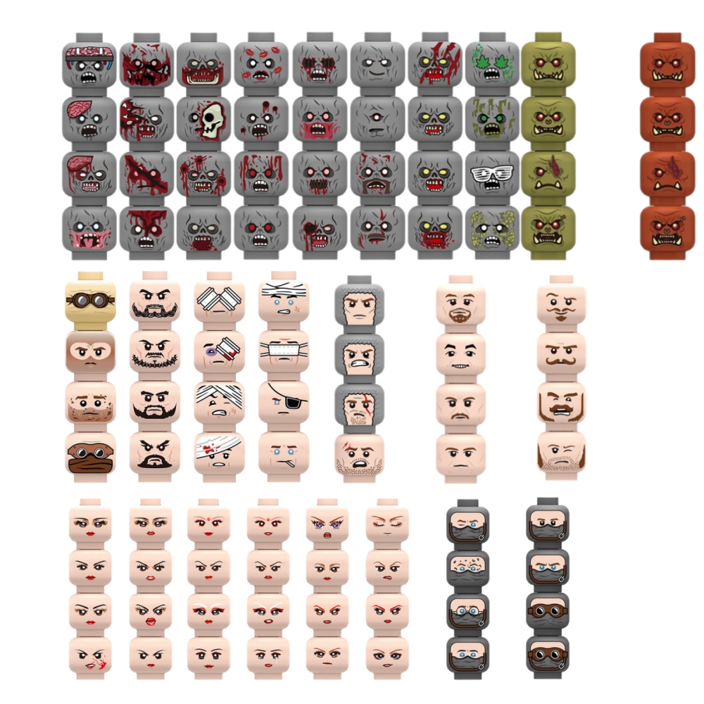 Injured Emotional Face Heads B - Lego Minifigure Holder recensie en prijs
