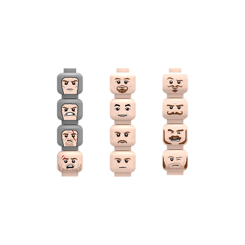 Injured Emotional Face Heads B - Lego Minifigure Holder recensie en prijs
