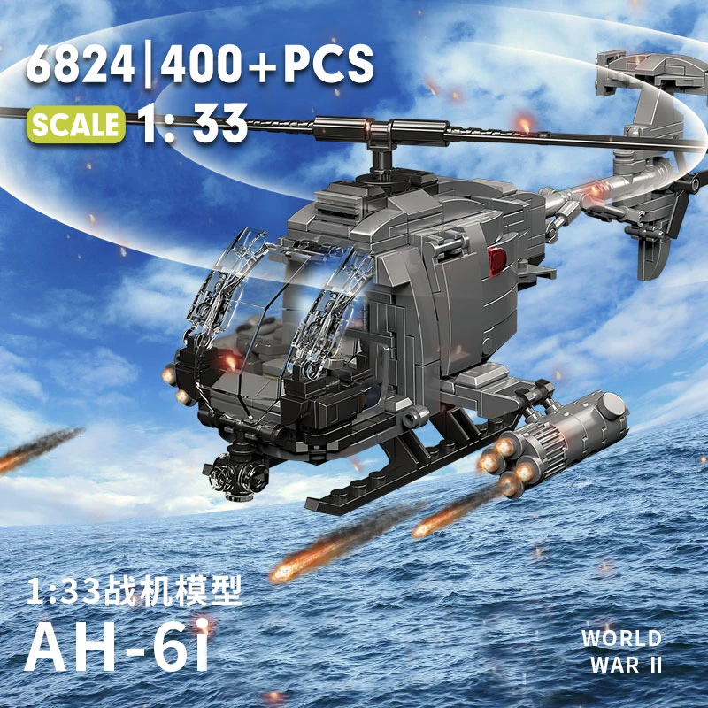 Diy Military  AH-6i Helicopter - Lego Minifigure Holder recensie en prijs