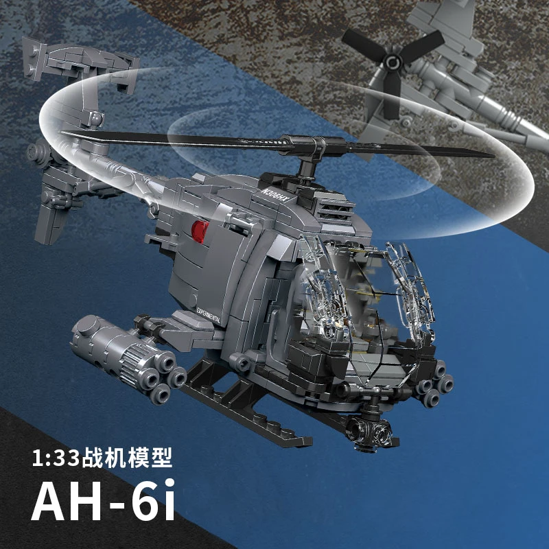 Diy Military  AH-6i Helicopter - Lego Minifigure Holder recensie en prijs